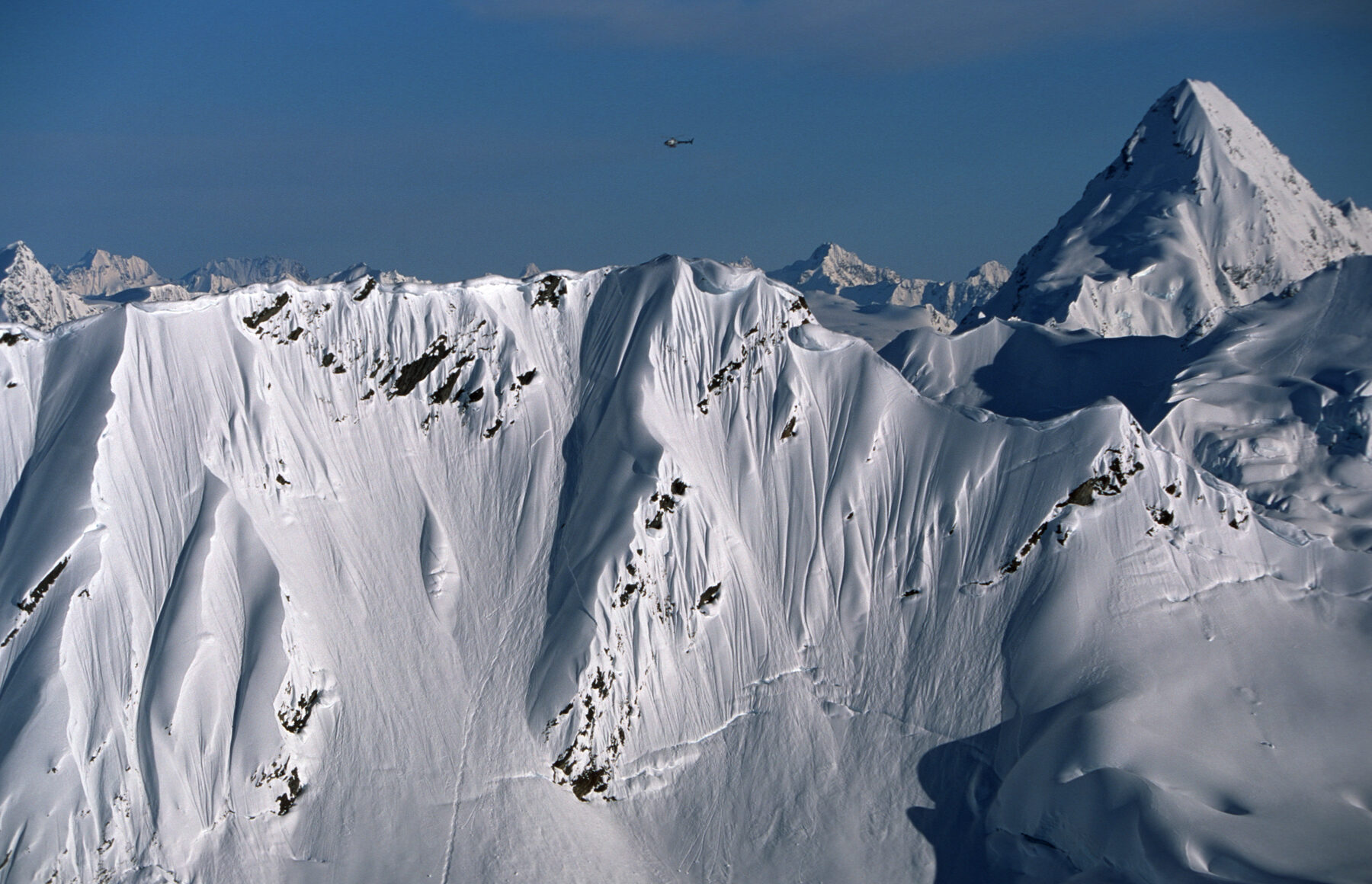 Spined peaks of the Chugach range seen from the air